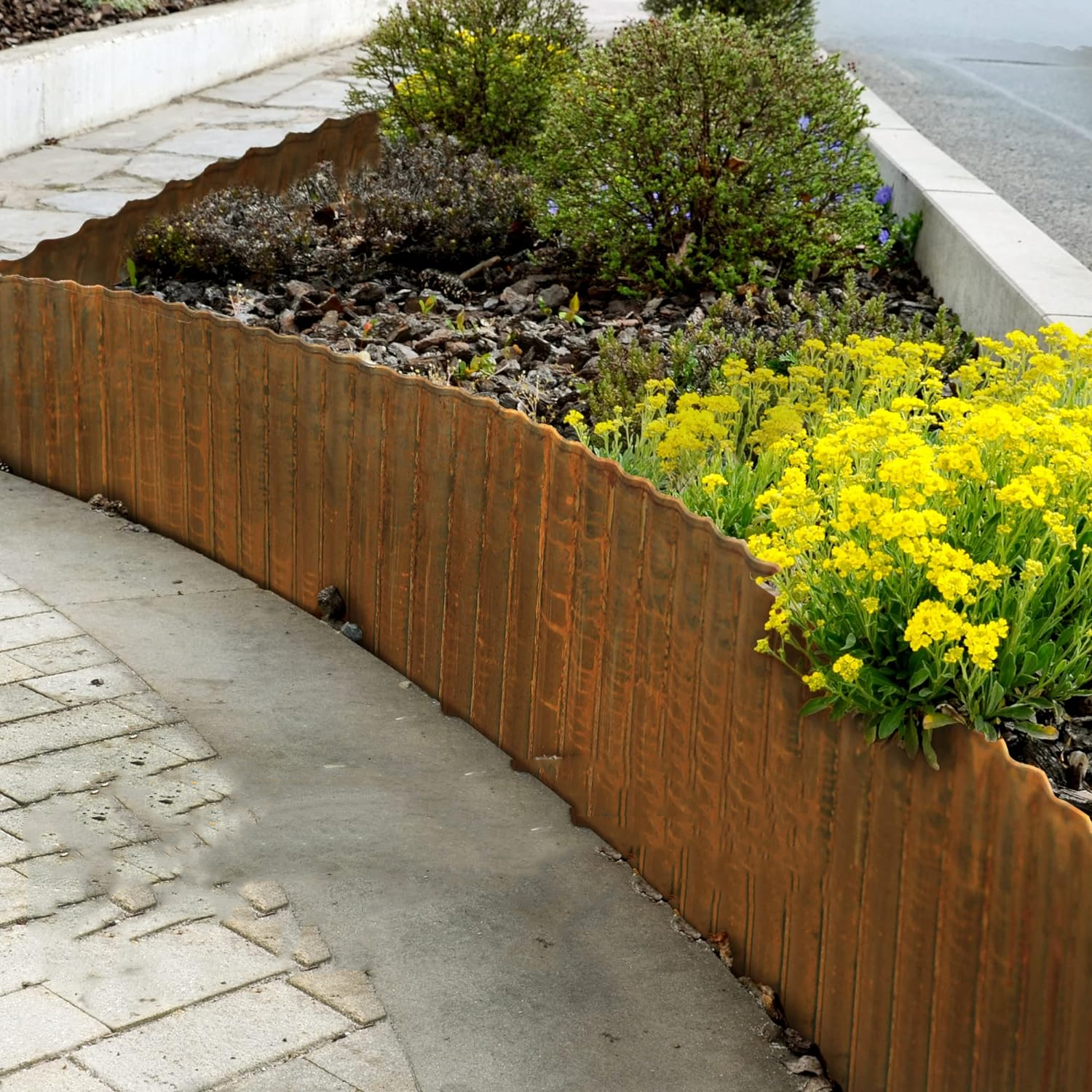 2025 New design corten steel garden edging border for backyard landscape