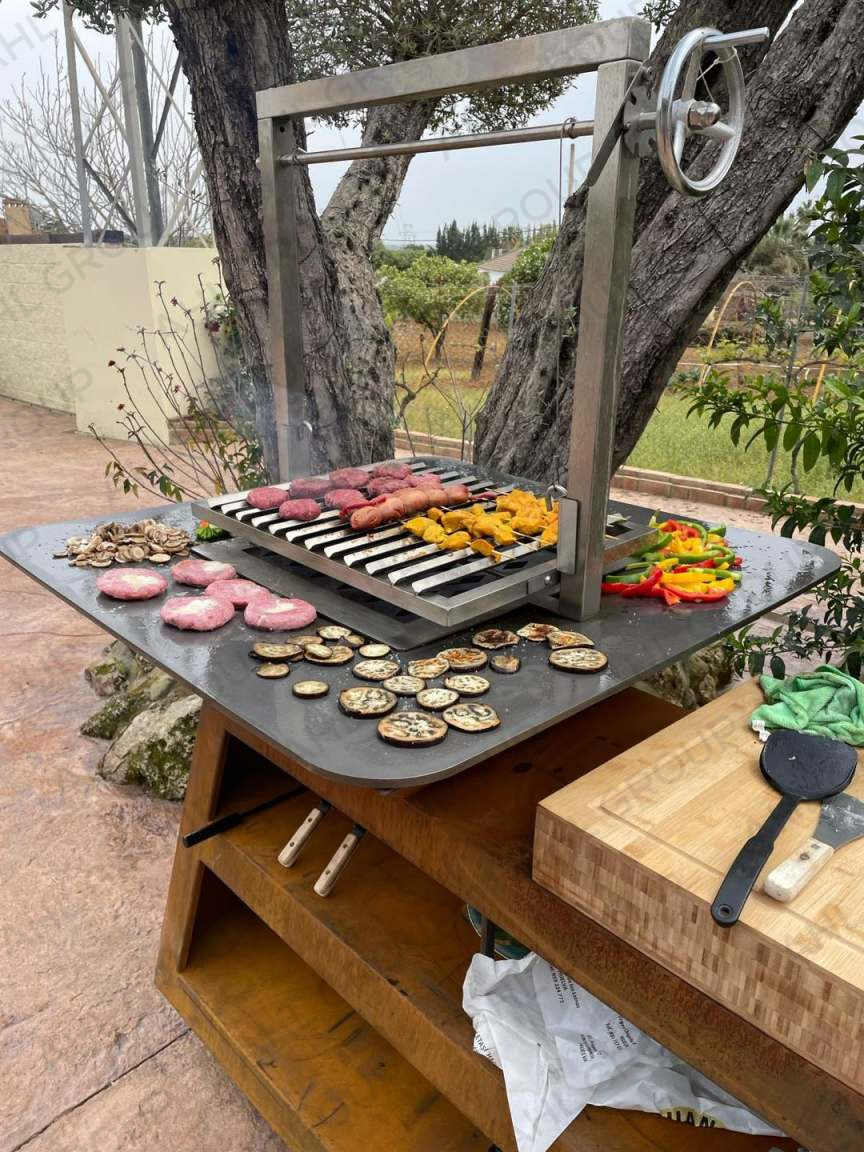 Modren deisgn outdoor bbq grill for outdoor cooking corten steel bbq grill supplier