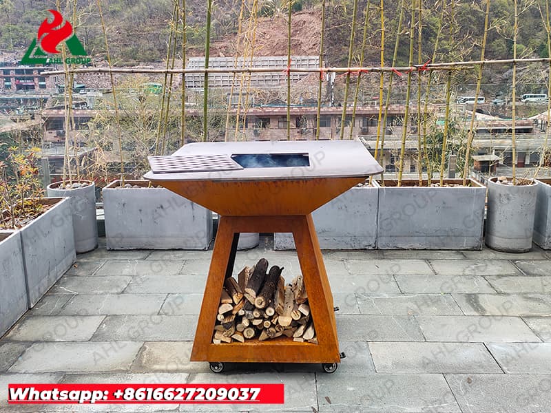 Large Corten Steel Cooking Grill Supplier