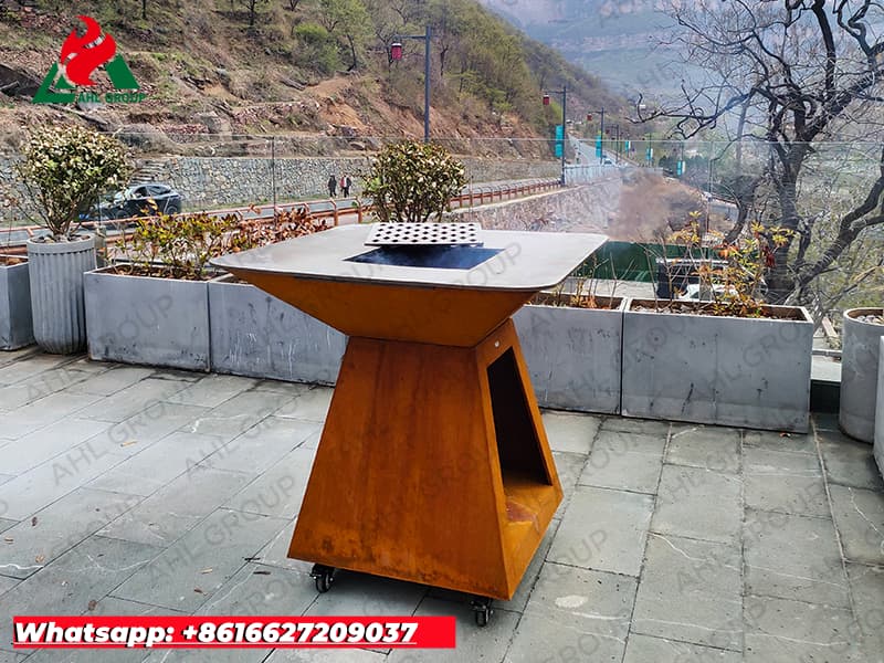 Large Corten Steel Cooking Grill Supplier