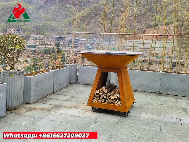 Large Corten Steel Cooking Grill Supplier