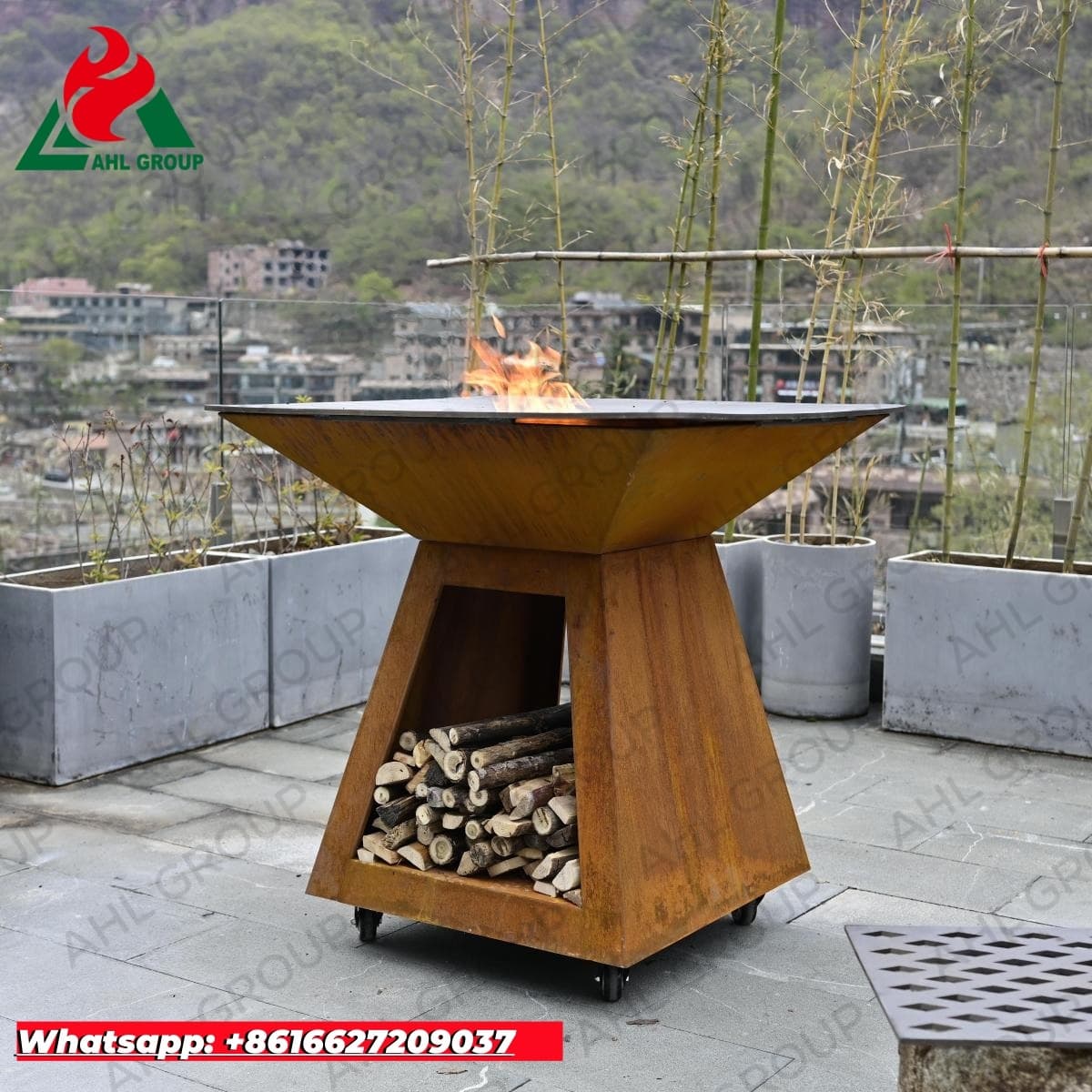 Large Corten Steel Cooking Grill Supplier