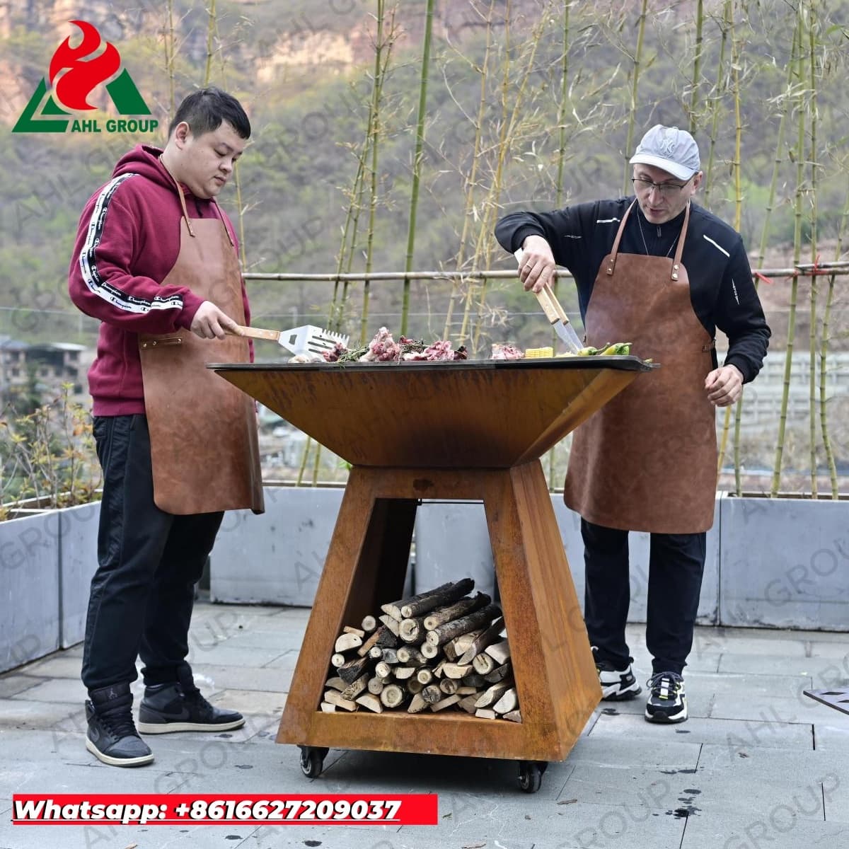 Large Corten Steel Cooking Grill Supplier