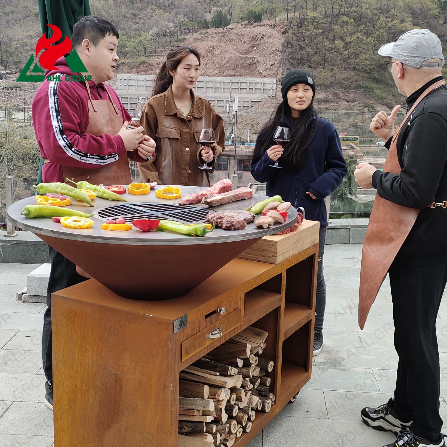 Wholesale Price Corten BBQ Outdoor Barbecue Grill Supplier